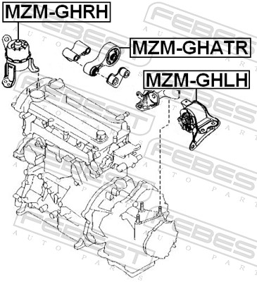 Engine Mounting - MZM-GHATR FEBEST