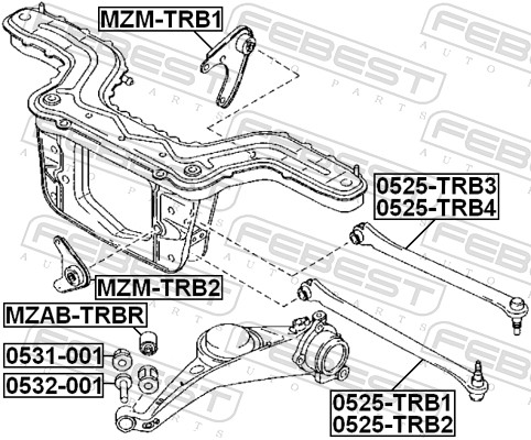 Supporto, Differenziale - MZM-TRB2 FEBEST