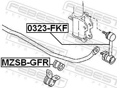 Stabiliser Mounting - MZSB-GFR FEBEST