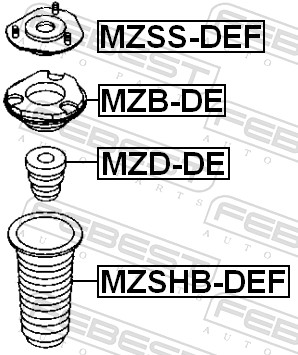 Parapolvere, Ammortizzatore - MZSHB-DEF FEBEST
