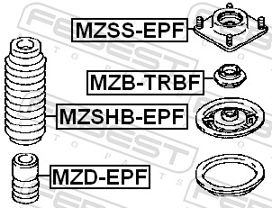 Top Strut Mounting - MZSS-EPF FEBEST