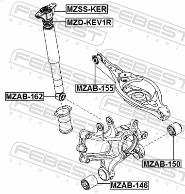 Top Strut Mounting - MZSS-KER FEBEST