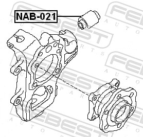 Control Arm-/Trailing Arm Bush - NAB-021 FEBEST