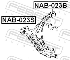 Control Arm-/Trailing Arm Bush - NAB-023S FEBEST