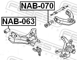 Control Arm-/Trailing Arm Bush - NAB-063 FEBEST