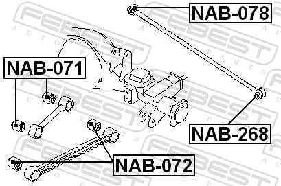 Control Arm-/Trailing Arm Bush - NAB-071 FEBEST