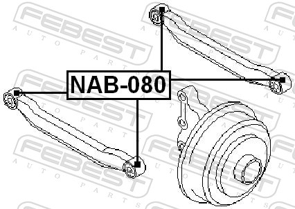 Подвеска, рычаг независимой подвески колеса - NAB-080 FEBEST