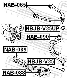 Control Arm-/Trailing Arm Bush - NAB-088 FEBEST