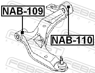 Control Arm-/Trailing Arm Bush - NAB-110 FEBEST