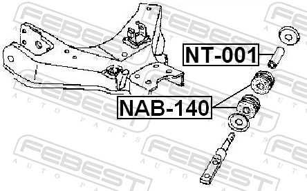 Control Arm-/Trailing Arm Bush - NAB-140 FEBEST