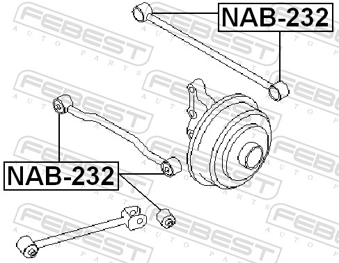 Подвеска, рычаг независимой подвески колеса - NAB-232 FEBEST