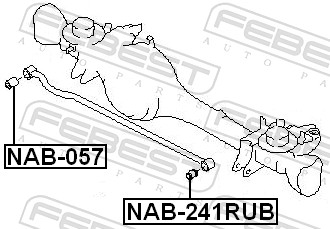 Control Arm-/Trailing Arm Bush - NAB-241RUB FEBEST