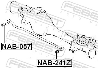 Control Arm-/Trailing Arm Bush - NAB-241Z FEBEST