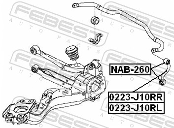 Control Arm-/Trailing Arm Bush - NAB-260 FEBEST