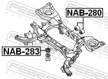 Mounting, differential - NAB-283 FEBEST