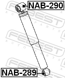 Bush, shock absorber - NAB-289 FEBEST