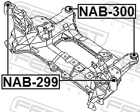 Mounting, axle beam - NAB-300 FEBEST
