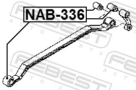 Bush, leaf spring - NAB-336 FEBEST