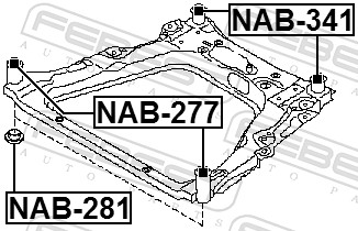 Supporto, Corpo assiale - NAB-341 FEBEST