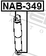 Bush, shock absorber - NAB-349 FEBEST