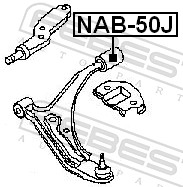 Control Arm-/Trailing Arm Bush - NAB-50J FEBEST