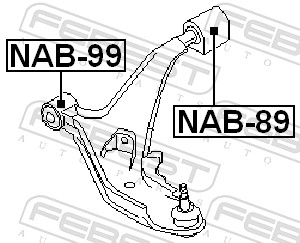 Control Arm-/Trailing Arm Bush - NAB-99 FEBEST