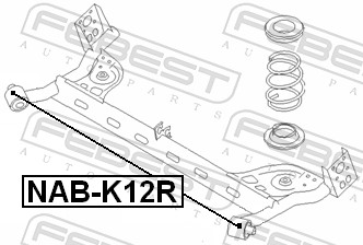 Mounting, axle beam - NAB-K12R FEBEST