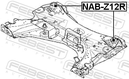 Mounting, axle beam - NAB-Z12R FEBEST