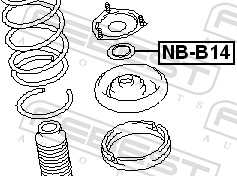 Rolling Bearing, suspension strut support mounting - NB-B14 FEBEST