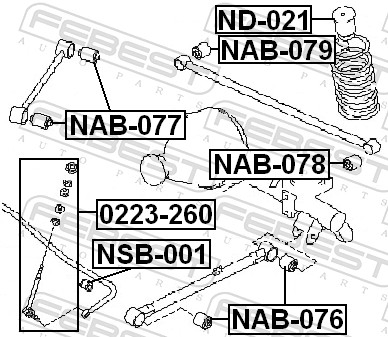 Rubber Buffer, suspension - ND-021 FEBEST