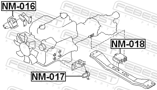 Engine Mounting - NM-018 FEBEST