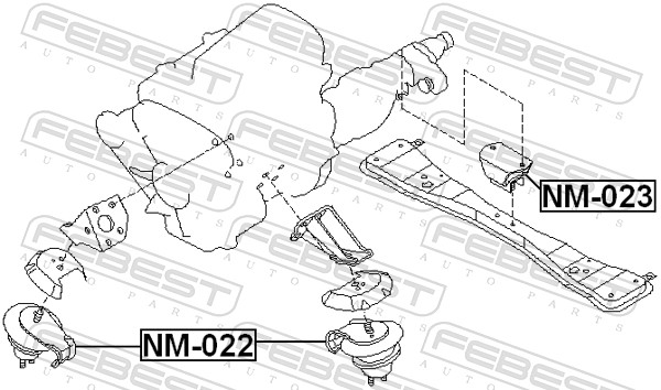Engine Mounting - NM-022 FEBEST