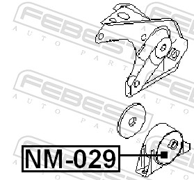 Подвеска, двигатель - NM-029 FEBEST