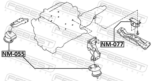 Engine Mounting - NM-055 FEBEST