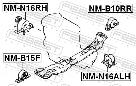 Engine Mounting - NM-B10RR FEBEST