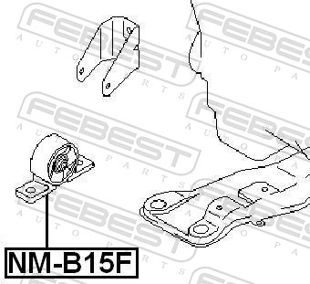 Подвеска, двигатель - NM-B15F FEBEST