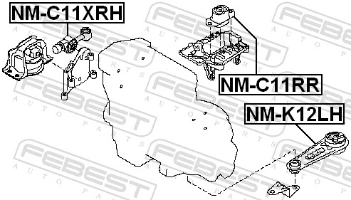 Lagerung, Motor - NM-C11XRH FEBEST