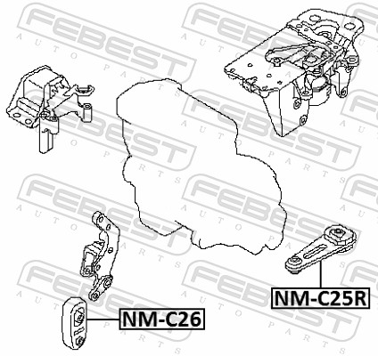 Engine Mounting - NM-C26 FEBEST