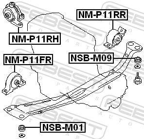 Engine Mounting - NM-P11RR FEBEST