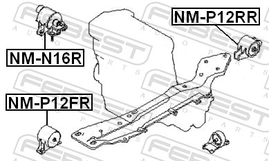 Подвеска, двигатель - NM-P12FR FEBEST