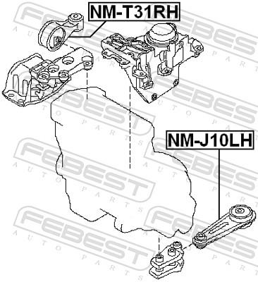 Engine Mounting - NM-T31RH FEBEST