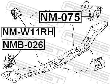Engine Mounting - NMB-026 FEBEST