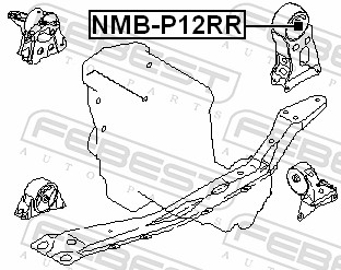 Engine Mounting - NMB-P12RR FEBEST