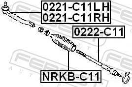 Bellow, steering - NRKB-C11 FEBEST