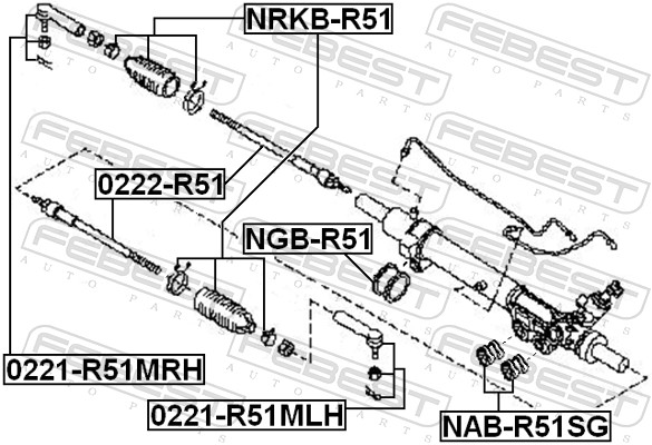 Soffietto, Sterzo - NRKB-R51 FEBEST