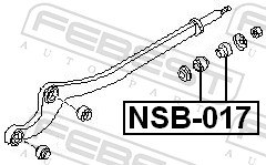 valdymo svirties/išilginių svirčių įvorė - NSB-017 FEBEST
