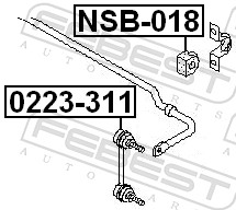 Stabiliser Mounting - NSB-018 FEBEST