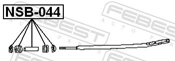 Control Arm-/Trailing Arm Bush - NSB-044 FEBEST