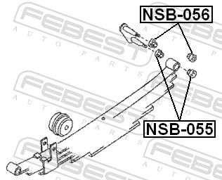 Bush, leaf spring - NSB-055 FEBEST