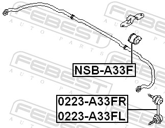 Stabiliser Mounting - NSB-A33F FEBEST
